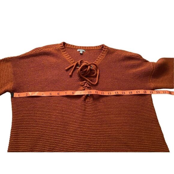 Charlotte Russe Knit Lace Up Sweater Boho Bohemian Everyday Casual - Picture 9 of 12